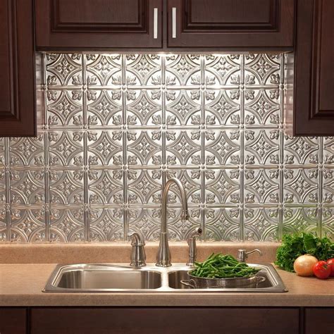 metal wall tiles kitchen backsplash